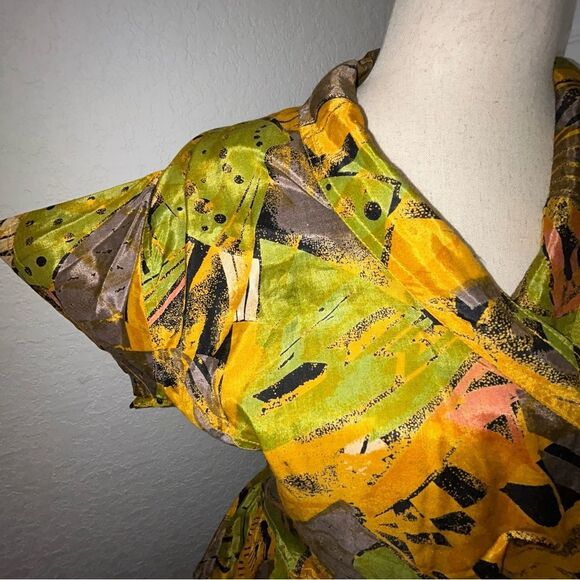 SWEET TALK Button Wrap Short Sleeve Peplum Shirt Blouse Top - Picture 2 of 15